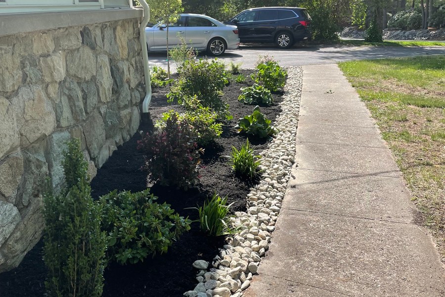Rock-Edged Garden Bed